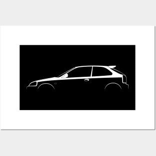 Honda Civic Type-R (EK9) Silhouette Posters and Art